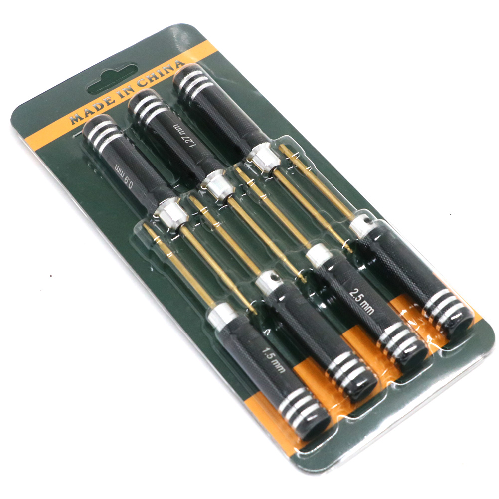 Fpv Drone Tool Kit - ชุดเครื่องมือไขควงหกเหลี่ยมมีความแม่นยำขนาดเล็กชุบไทเทเนียม7ชิ้นเครื่องมืออัลเลนไดรเวอร์สำหรับโดรนเฮลิคอปเตอร์ควบคุมรีโมตเครื่องบินจำลองเครื่องมือซ่อม
