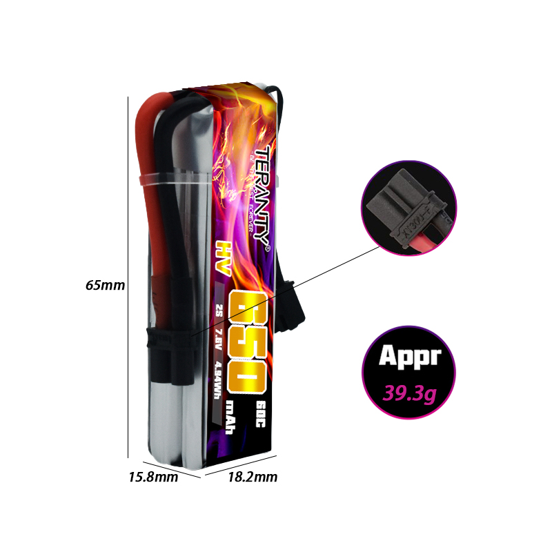 แบตเตอรี่ TERANTY 650mAh 2S 7. - Fpv Drone Kit บทวิจารณ์และราคา